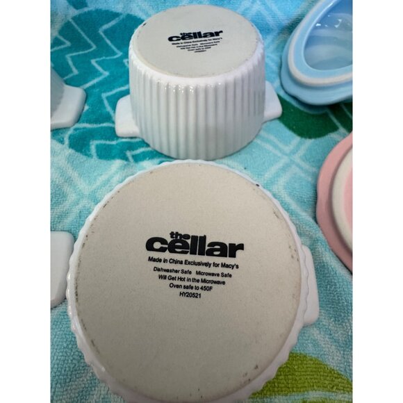 The Cellar Cupcake Themed Ceramic Ramekins With Lids Set Of 4 - Picture 5 of 6